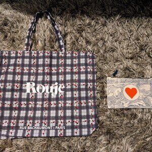 French Girl Tote Set Rouje Cotton Tote + Sezane Inouï Pouch NEW Limited Edition